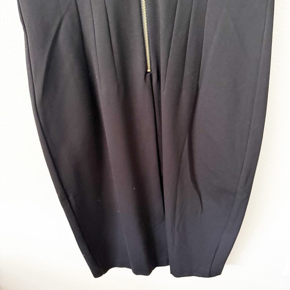 BODEN | Aurelia Ottoman Dress Midi Exposed Zipper Fitted 3/4 Sleeve | Size 12 - Picture 8 of 10